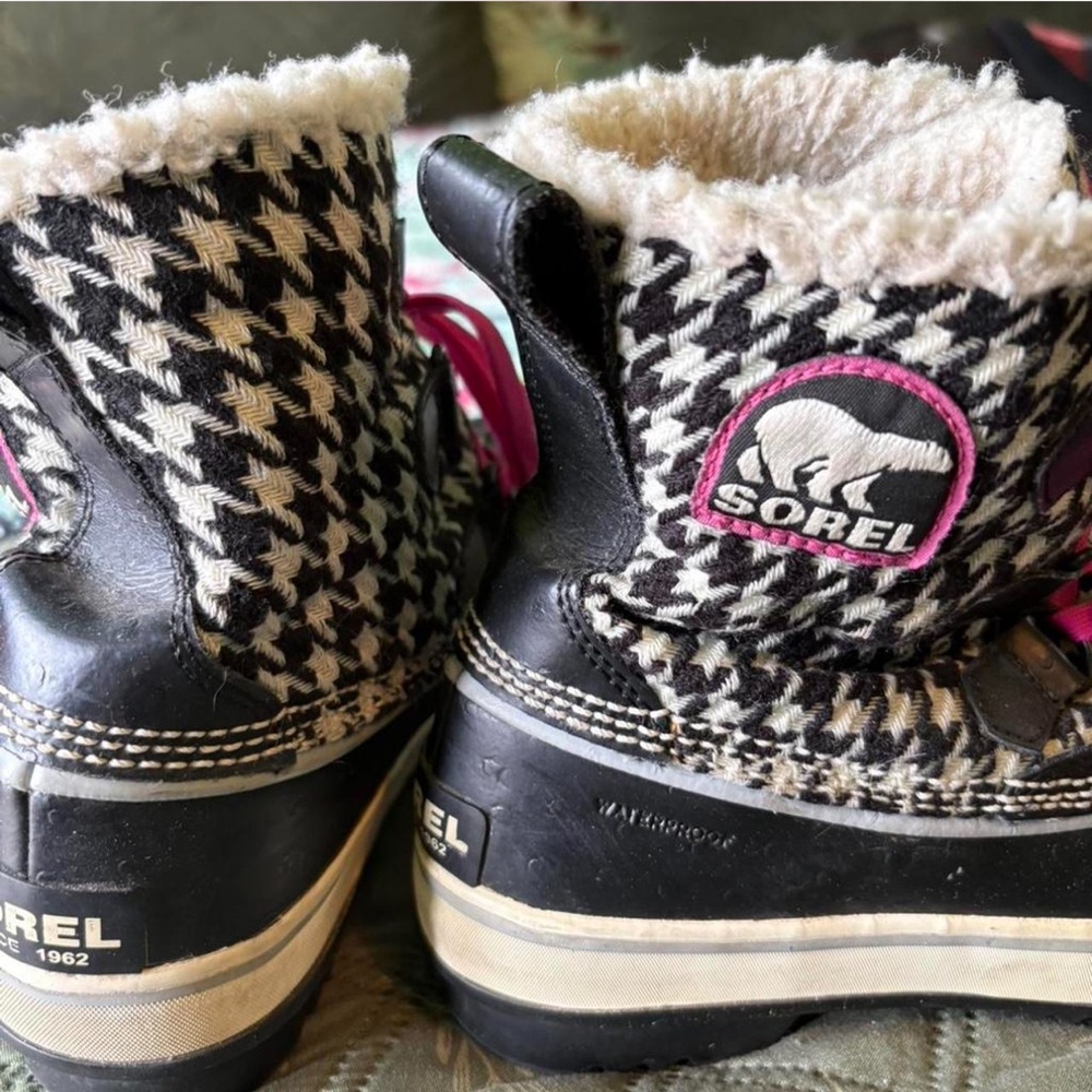 Sorel houndstooth rugged arctic mountain boots winter ankle booties size 6 - Picture 6 of 8